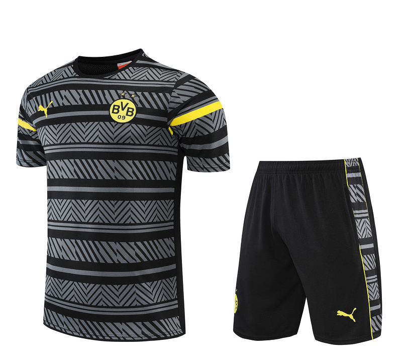 AAA Quality Dortmund 22/23 Grey/Black Training Kit Jerseys